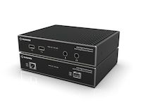 KVXHP Series KVM Extender over CATx/Fiber - Single-Monitor, 4K DisplayPort, USB HID, Serial, Audio, Local Video