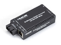 MultiPower Miniature Gigabit Ethernet (1000-Mbps) Industrial Media Converter - 10/100/1000-Mbps Copper to 1000-Mbps, Hardened Temperature