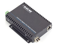 LGC5300 Series Gigabit Ethernet (1000-Mbps) Industrial PoE Media Converter - 10/100/1000-Mbps Copper to 1000-Mbps SFP Fiber, Extreme Temperature