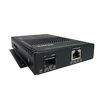 LGC5300 Series Gigabit Ethernet (1000-Mbps) Industrial PoE+ Media Converter - 10/100/1000-Mbps Copper to 100/1000-Mbps SFP Fiber, Extreme Temperature
