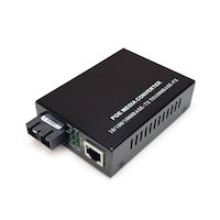 Gigabit Ethernet (1000-Mbps) PoE+ Media Converter - 10/100/1000-Mbps Copper to 1000-Mbps Fiber