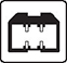usb 1.1 and 2.0 type b icon